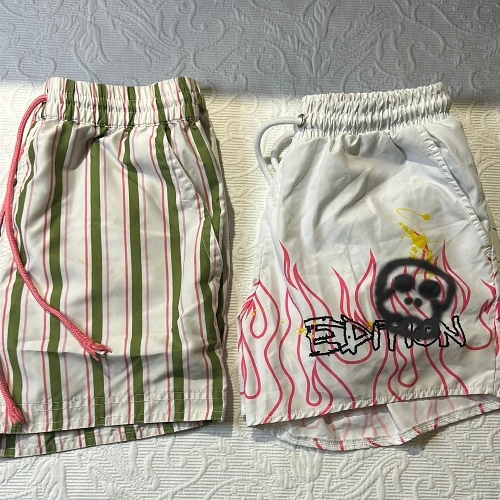 SWIM Bundle! 2 Swim shirts. Lined. Pockets. Festival. EDM. Small